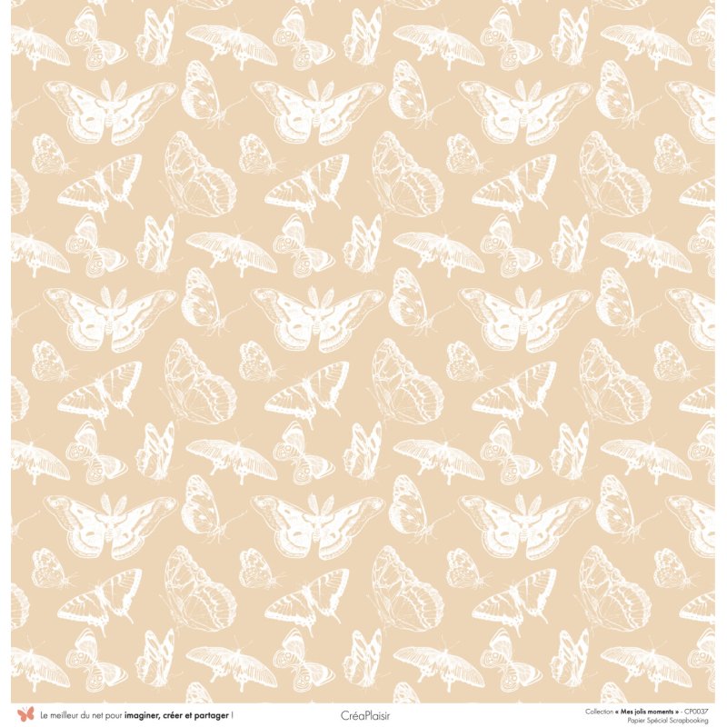 Set papiers Mes jolis moments - 6 papiers 30,5x31,5 cm + 6 papiers 12x30,5cm