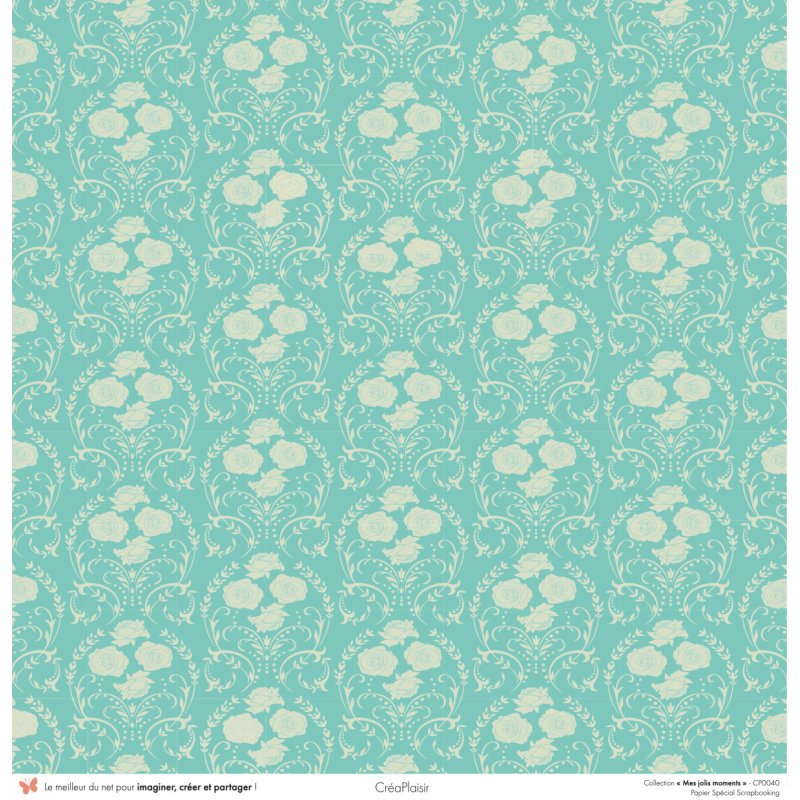 Set papiers Mes jolis moments - 6 papiers 30,5x31,5 cm + 6 papiers 12x30,5cm