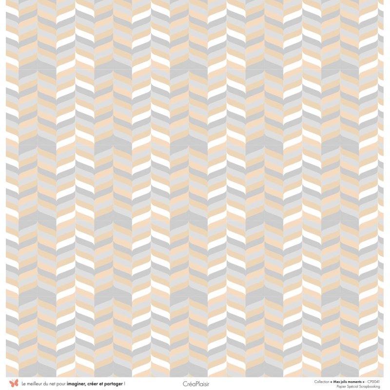 Set papiers Mes jolis moments - 6 papiers 30,5x31,5 cm + 6 papiers 12x30,5cm