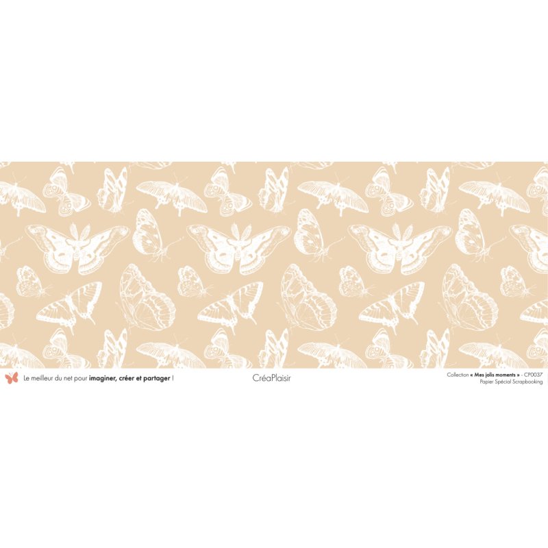 Set papiers Mes jolis moments - 6 papiers 30,5x31,5 cm + 6 papiers 12x30,5cm