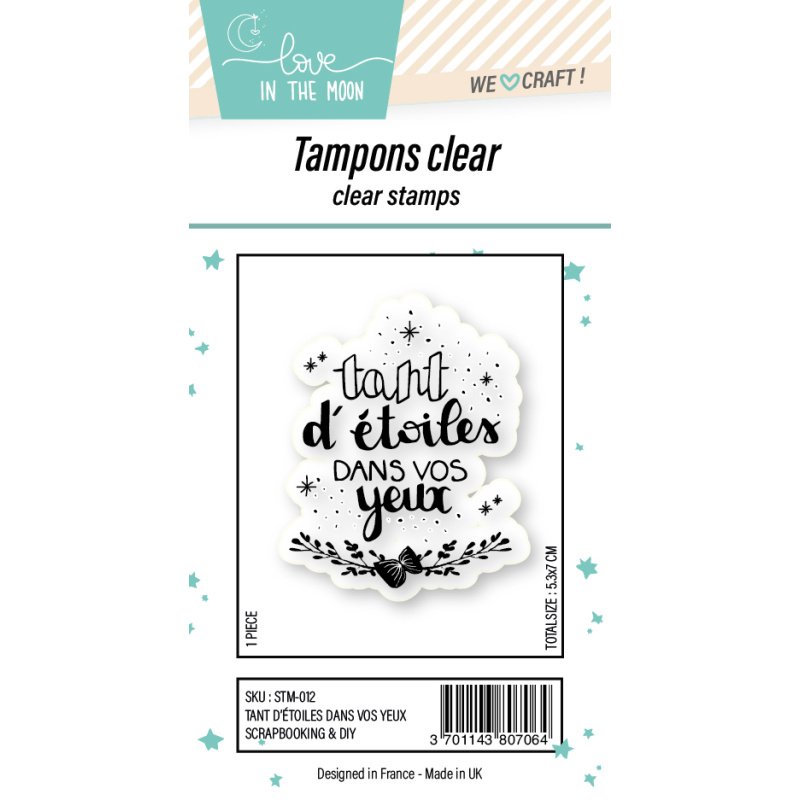 Tampon grande expression "Tant D’Étoiles Dans Vos Yeux"