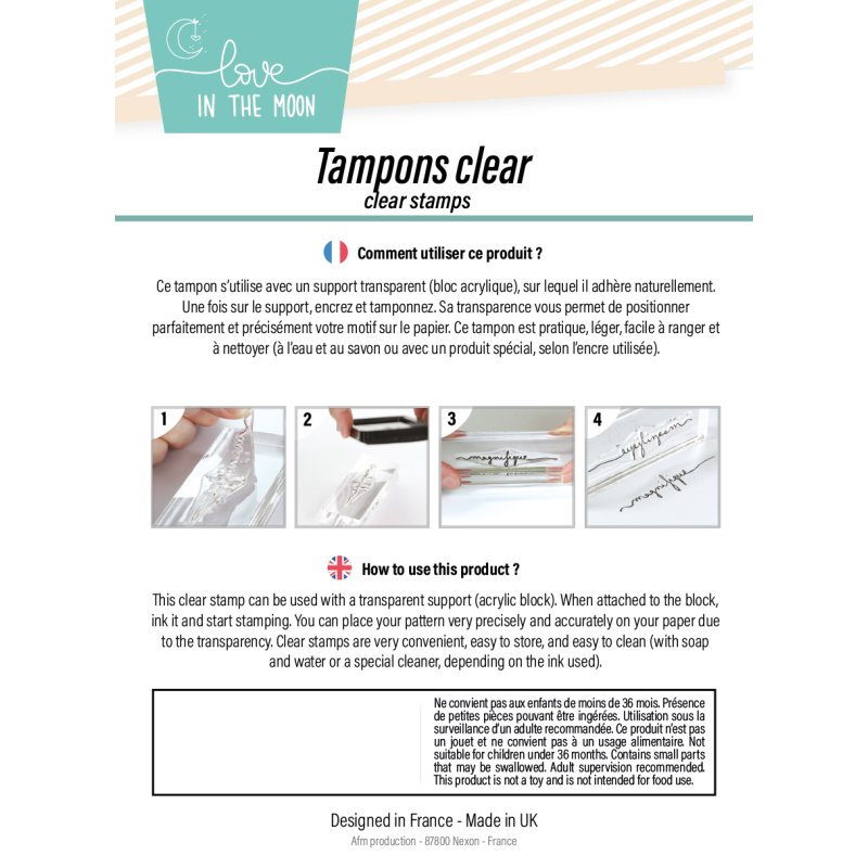Tampon cadre pour expression de la série STM  "Double Composition Florale"