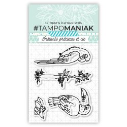 Sello de loro y tucán - 7,5x7cm