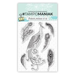 Sello de pavo real y plumas - 10x15cm