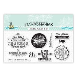 Set de 8 sellos transparentes Pies en el agua - 10x21cm