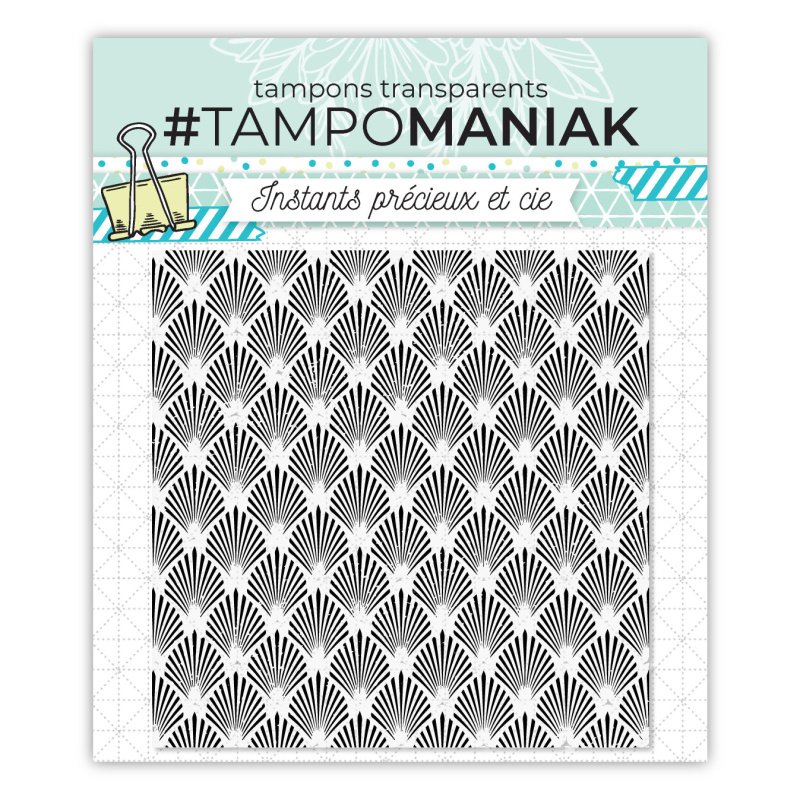 Tampon tampon de fond - palme - 15x15cm