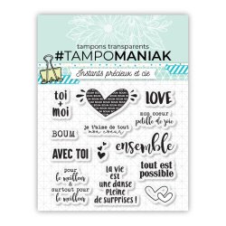 Tablero de sellos - Para lo mejor y para lo mejor - 10x10cm