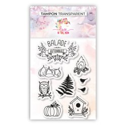 Lote de 9 sellos - Paseo de otoño - 6,5x9,5cm