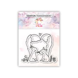 Sello - Pareja de ardillas - 7,5x7cm