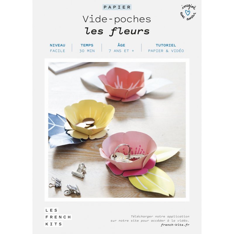 Kit pour créer 3 vide-poches Fleurs
