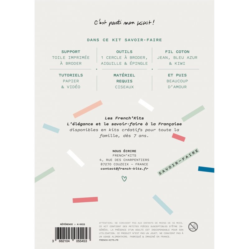 Kit Broderie Green - Chaîne de Coeurs